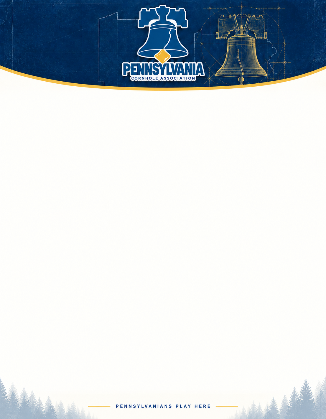 Pennsylvania Cornhole Association blueprint flyer template